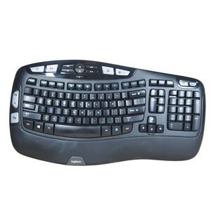Logitech K350 Wave Keyboard Y-R0053 820-002546 Ergonomic No USB Dongle,‎ Tested